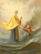 Святой Николай усмиряет бурю молитвой